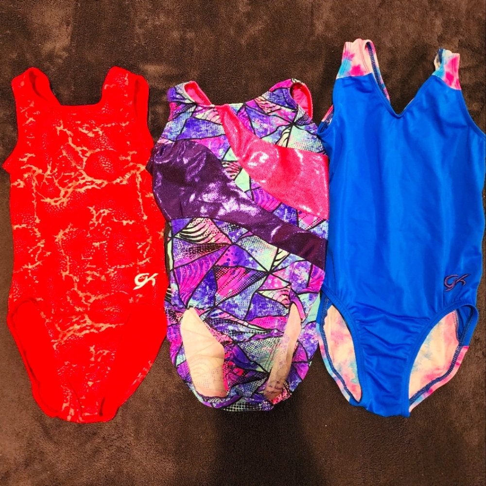 Set of 3 MC gymnastics leotards GK and MotionWear